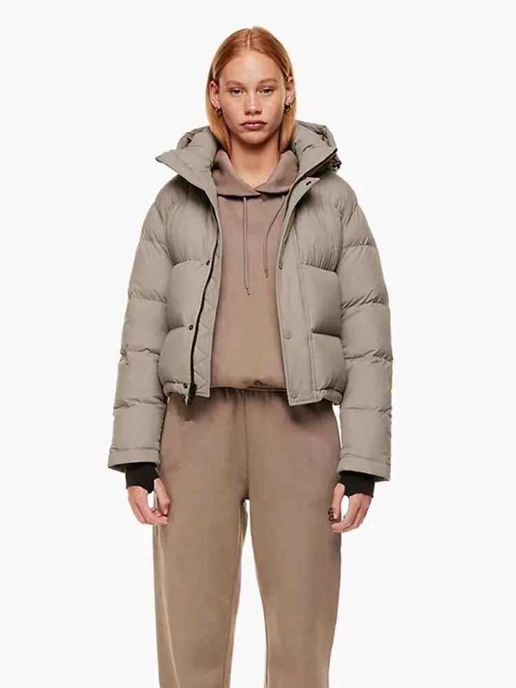 그레이트 퀄리티 거위털 후드 다운 코트 및 재킷 Wy1141 여성용, 두꺼운, 따뜻한, 겨울