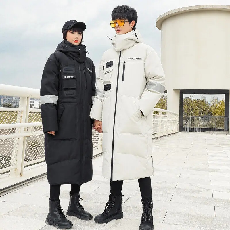 남녀공용 따뜻한 다운 재킷, X-Long (겨울) 패션 브랜드 파카,-30 ° 2023, 내한성, 고품질, 신상
