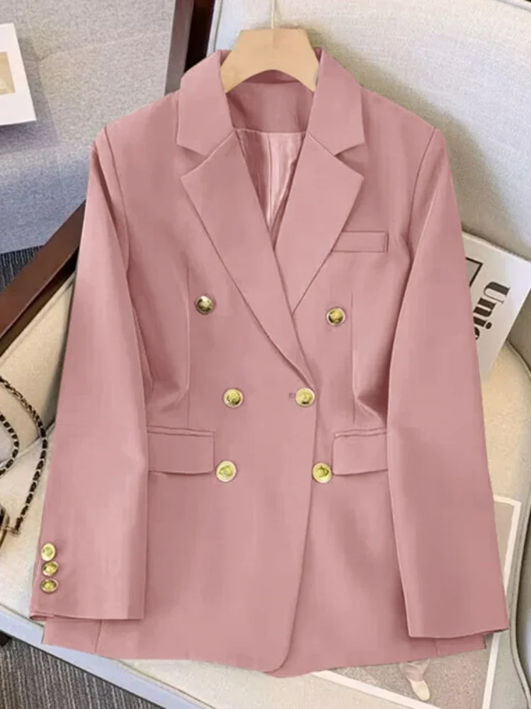 여성용 블레이저, 슬림 한국 패션 아우터, 루즈 여성 재킷, 오피스 레이디 코트, 2023 용수철 가을 신상