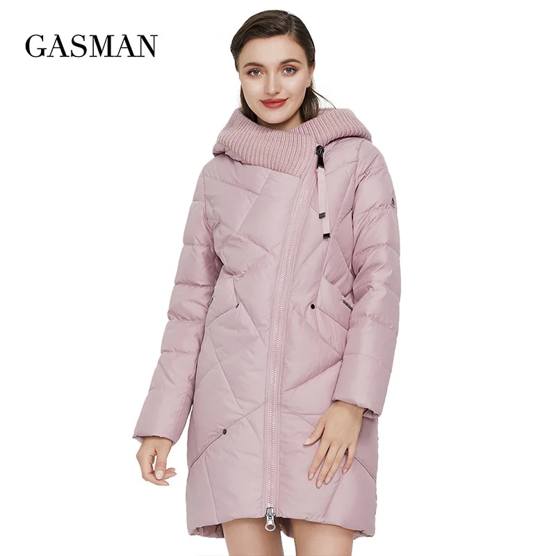 GASMAN 여성용 후드 재킷, 따뜻하고 긴 두꺼운 코트, 파카, 따뜻한 컬렉션 다운 1702, 겨울, 2022 신상