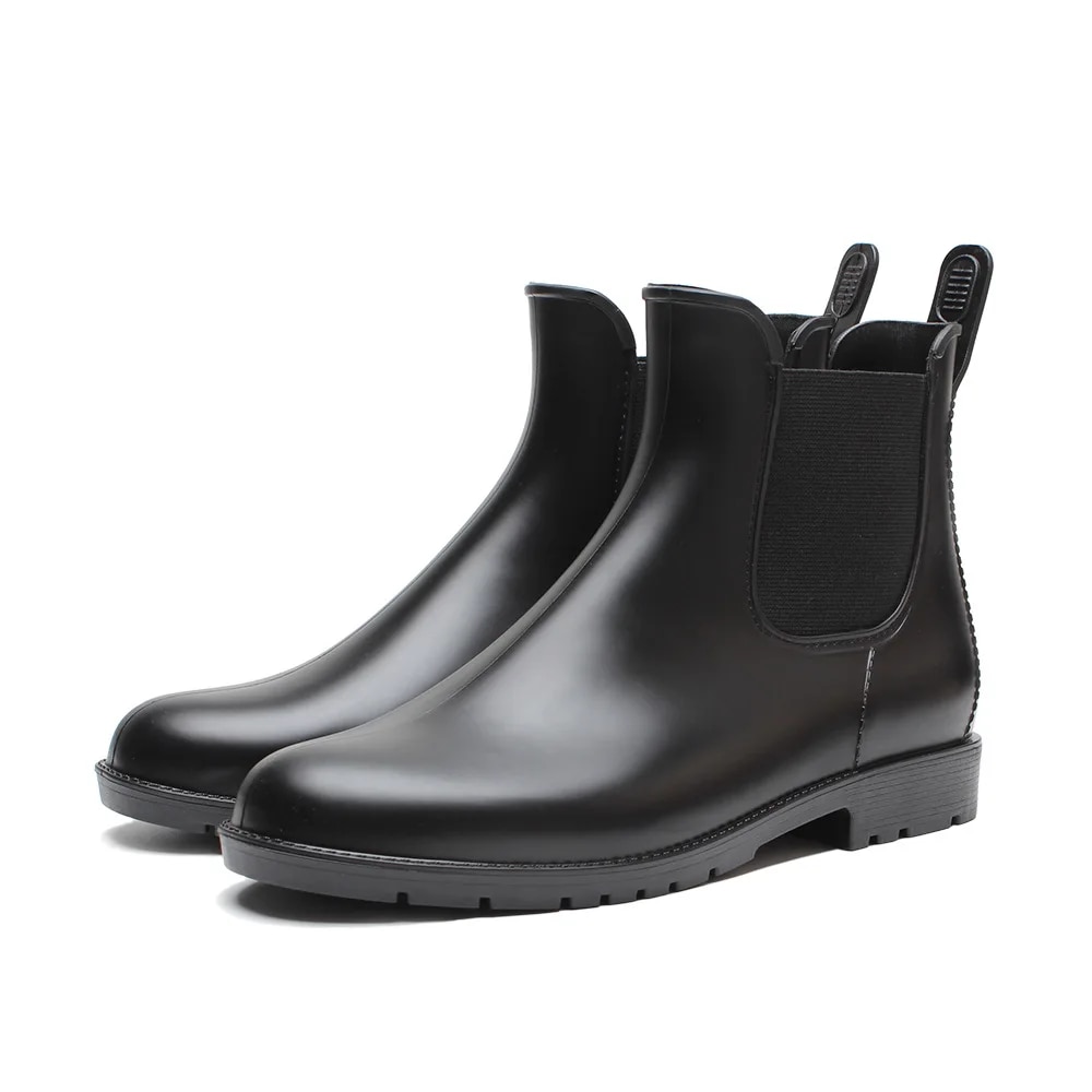 2020 New Handsome Women‘s Rainboots Chelsea Ankle Boots For Girls Eur Size 36-42 Rain Shoes PVC Non-slip